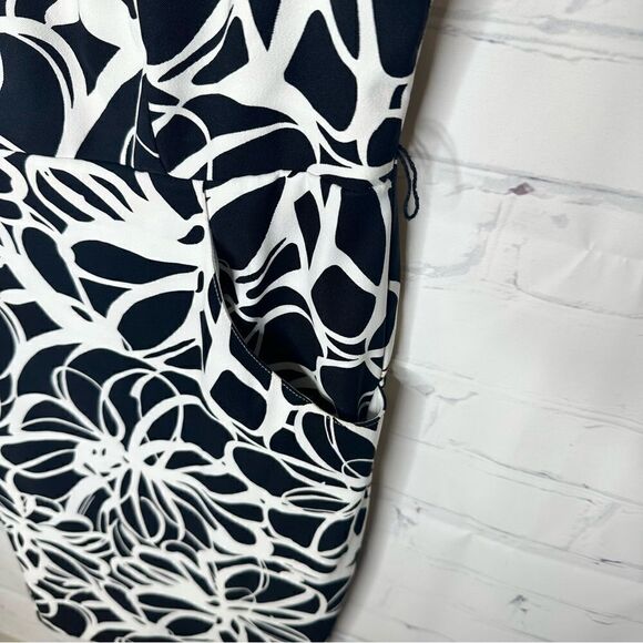 Dress Barn size 12 black & white dress - Picture 4 of 7